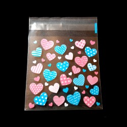 Pungi cu inimioare pentru cadouri 13x10cm (5buc)